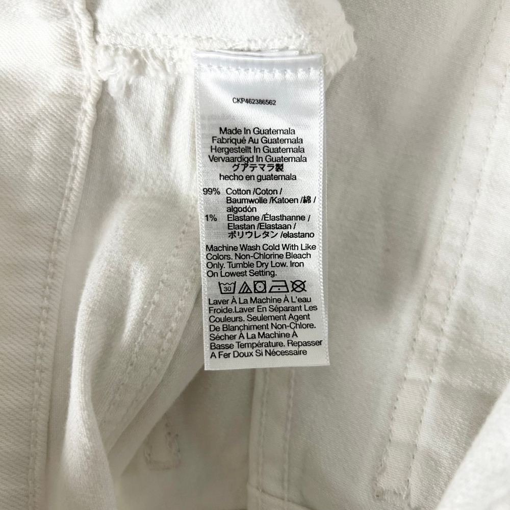 Madewell The Perfect Vintage Wide Leg Crop Jean White High Rise Patch Pocket 27 - Picture 8 of 8